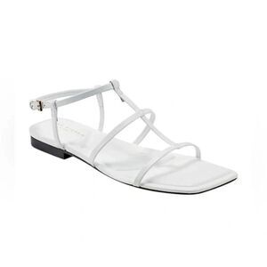 Marc Fisher White Flat Strappy Sandals Womens Size 8